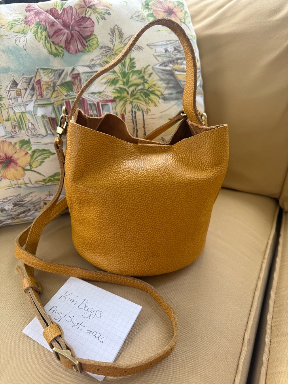 Portland Leather Goods Small Belle Bucket Bag “Sunshine”